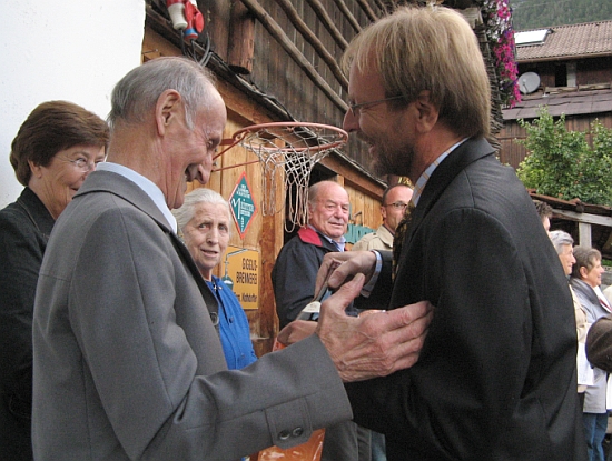 Ehrenbürger Franz Wiederin mit Bgm. Alois Miemelauer