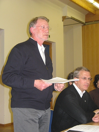 Obmann Hansjörg Köchle bei seinem Bericht