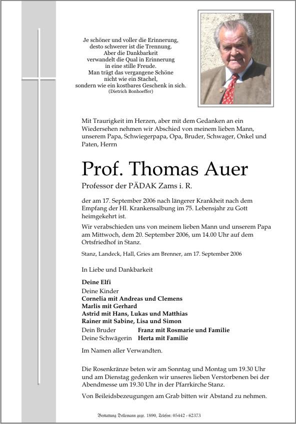 Prof. Thomas Auer - Parte