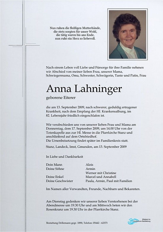 Anna Lahninger - Parte