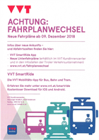 Foto für VVT - Achtung - neue Fahrpläne ab 09.12.2018