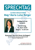 Sprechtag Landesvolksanwältin Mag. Maria Luise Berger