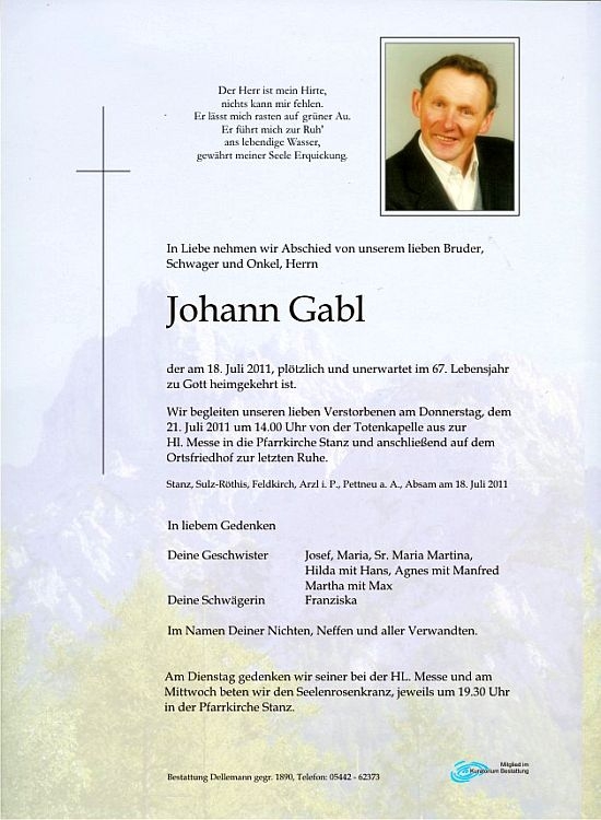 Gabl Johann - Parte